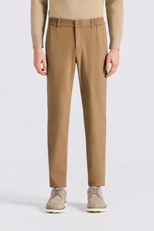 OUTSEAM TAPE DETAIL JERSEY JOGGER PANT(MEN)					 					 					_BEIGE-a