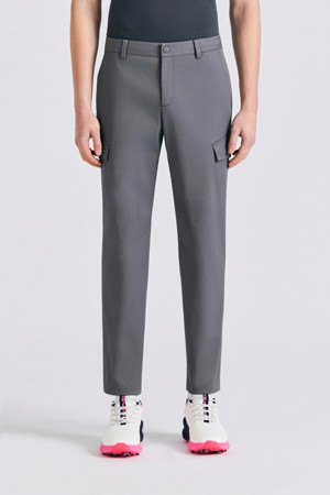 SLIM TAPERED FIT CARGO PANT (MEN)					 					 					_GREY-a