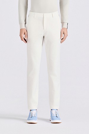 COTTON TAPERED PANT(MEN)					 					 					_IVORY-a