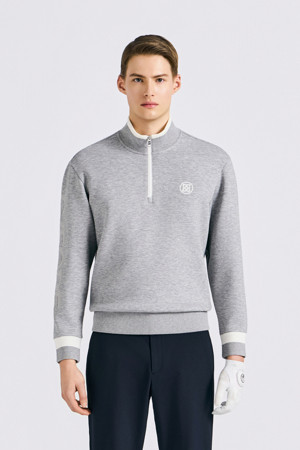 QUARTER ZIP PULLOVER(MEN)_GREY-a
