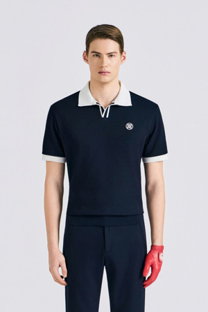 TERRY POLO (MEN)				 					 					_NAVY-a