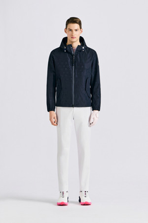 JACQUARD SET-UP HOODED JACKET (MEN)					 					 					_NAVY-a