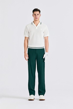 SHORT SLEEVE KNIT POLO(MEN)_WHITE-a