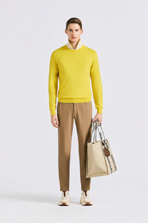 CASHMERE BLENDED CREWNECK SWEATER(MEN)_YELLOW-a