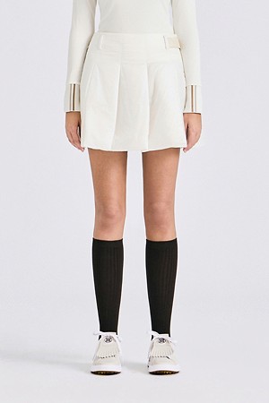 DOWN QUILTED SKORT(WOMEN)				 					 					_IVORY-a