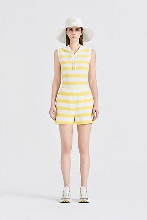 STRIPED SHORT(WOMEN)_YELLOW-a