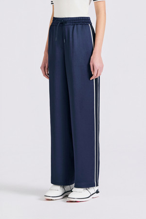 SATIN WIDE LEG PANT(WOMEN)_NAVY-a