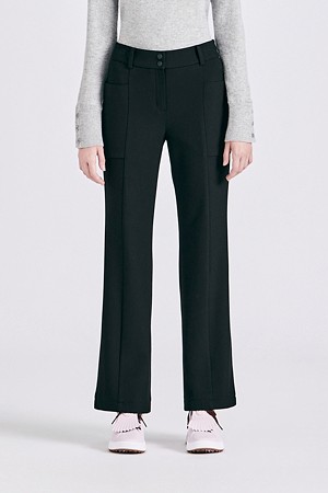 BACK BRUSHED BOOTCUT PANT(WOMEN)					 					 					_BLACK-a