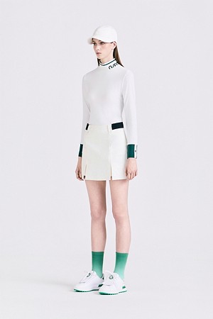 HALF NECK BASE LAYER(WOMEN)					 					 					_WHITE-a