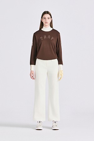 WOVEN PULLOVER (WOMEN)_BROWN-a