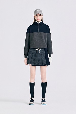 HALFZIP COLOURBLOCK PULLOVER(WOMEN)					 					 					