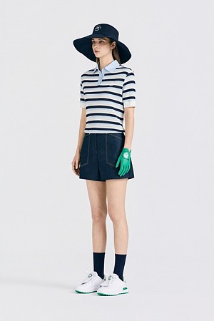 CROCHET STRIPED POLO(WOMEN)_BLUE-a