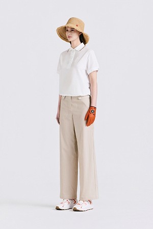 SEERSUCKER POLO(WOMEN)_WHITE-a