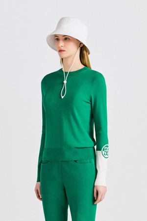 CORE CREWNECK SWEATER (WOMEN)					 					 					_GREEN-a