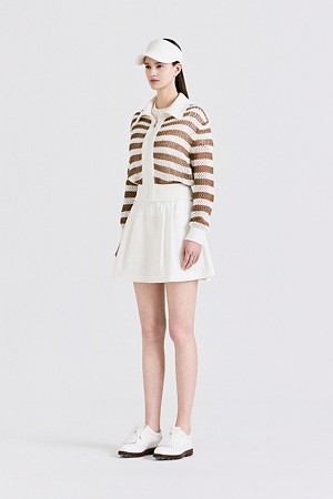 MESH FULL-ZIP SWEATER(WOMEN)_BEIGE-a