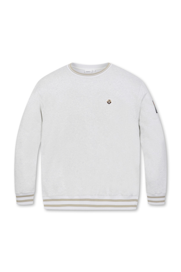 Golden Bear - 긴팔티셔츠 - Stripe Rib-banded Crewneck Sweatshirt