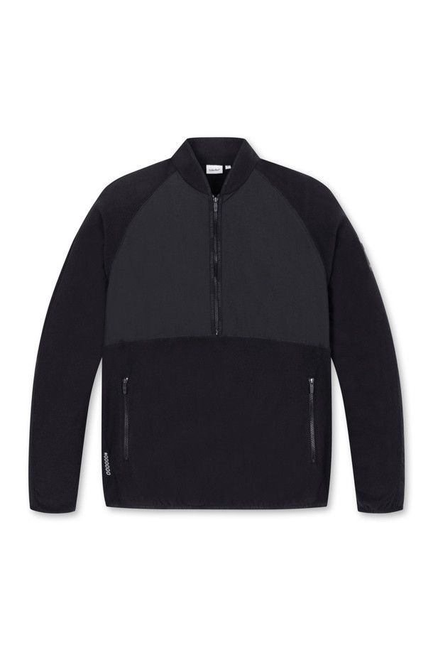 Golden Bear - 긴팔티셔츠 - Stand Collar Hybrid Fleece Half Zip-up