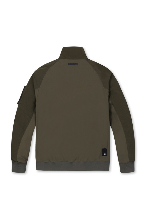 Golden Bear - 긴팔티셔츠 - Stand collar Bonded Nylon Half Zip-up