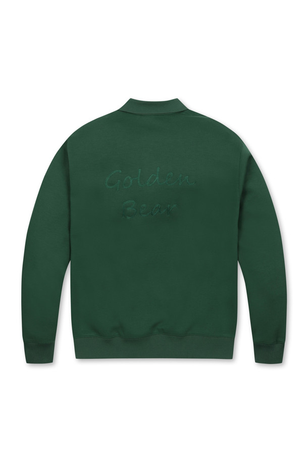 Golden Bear - 긴팔 상의 - Logo Chain Stitch Embroidered Collar Sweatshirt