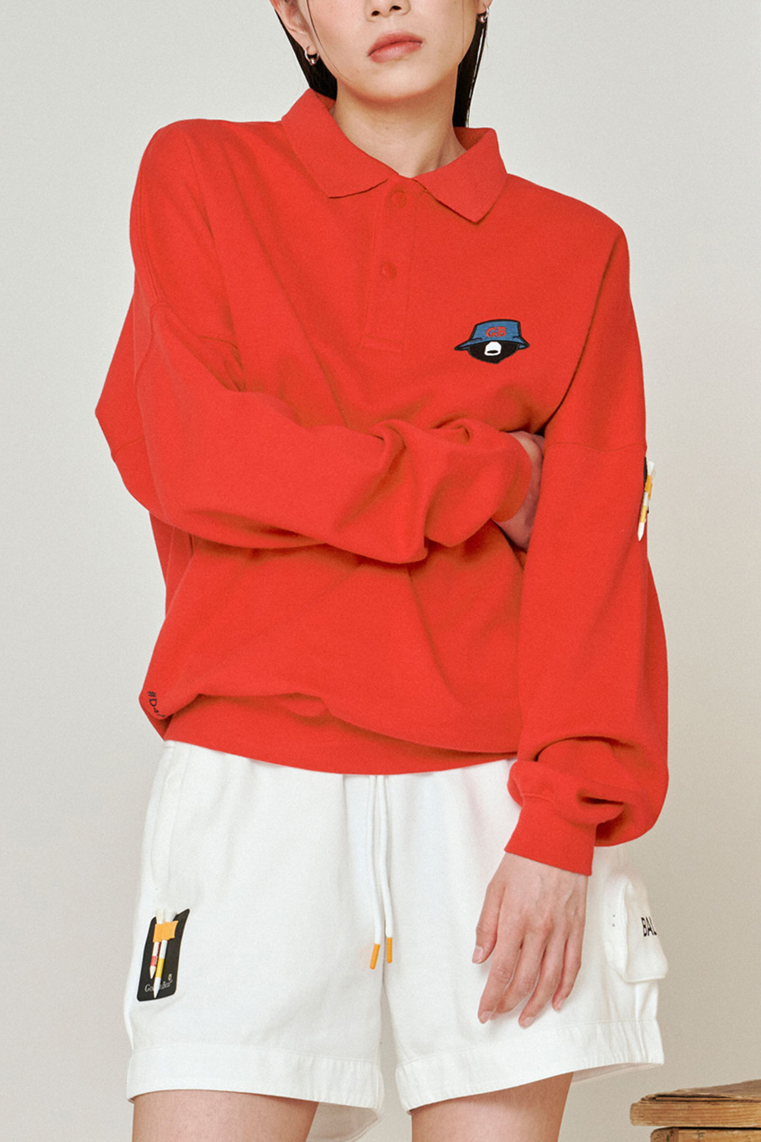 Golden Bear - 긴팔티셔츠 - New Over-fit Collarneck Sweatshirt