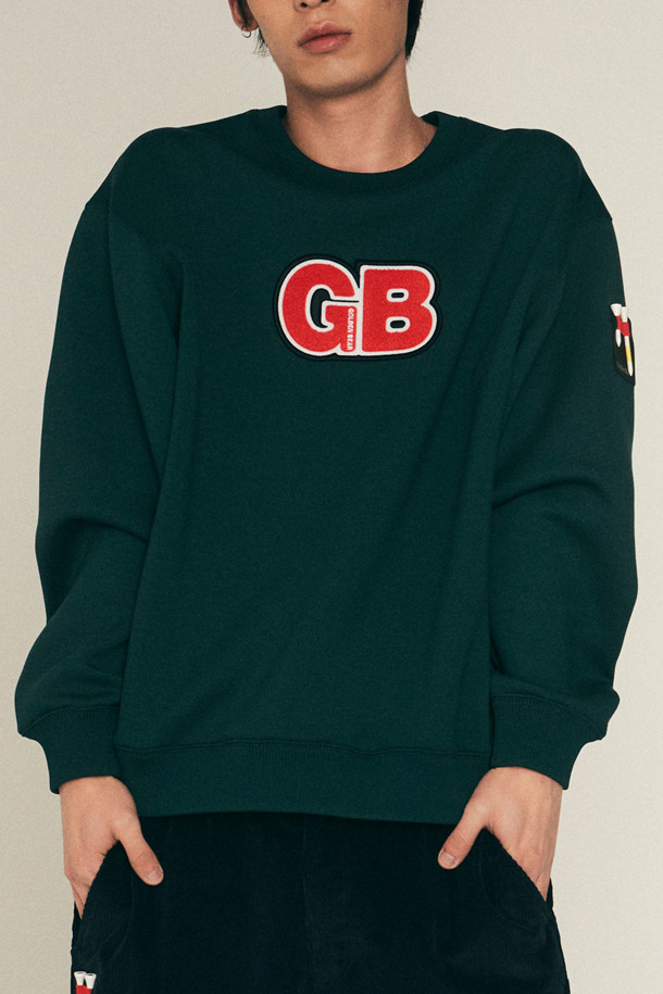 Golden Bear - 긴팔티셔츠 - 'GB' Boucle EMB Crewneck Sweatshirt