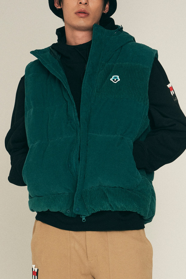 Golden Bear - 베스트 - Corduroy Hooded Down Vest