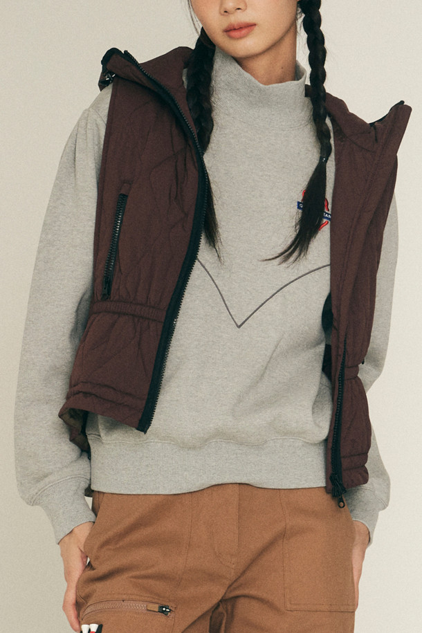 Golden Bear - 베스트 - Quilted Hood Zip-up Vest (for Women)