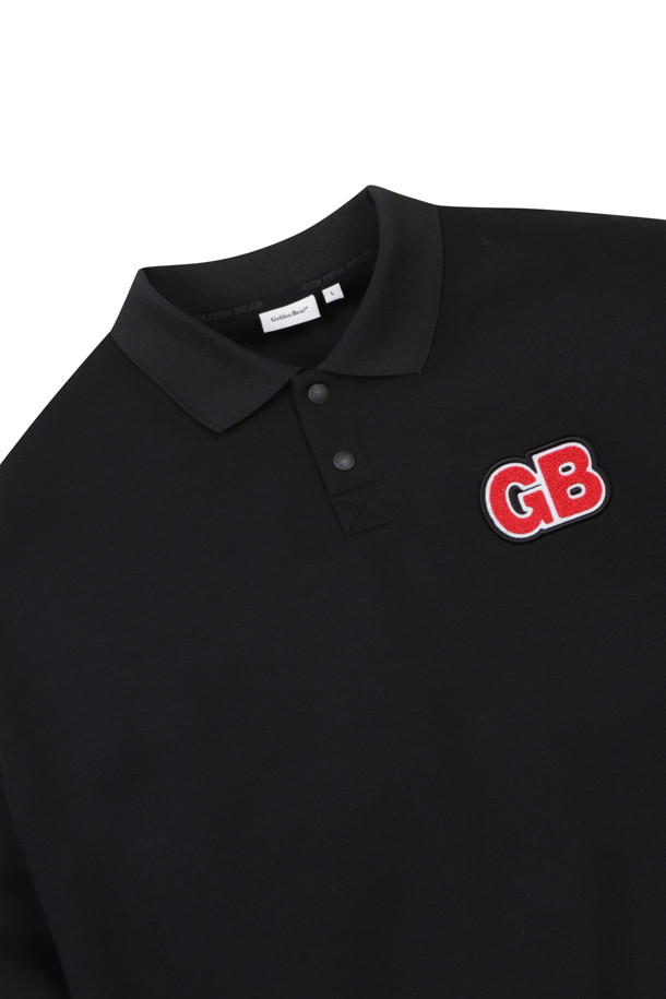 Golden Bear - 긴팔티셔츠 - 'GB' Boucle EMB Collar Sweatshirt