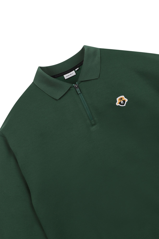 Golden Bear - 긴팔 상의 - Logo Chain Stitch Embroidered Collar Sweatshirt