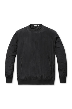 Wrinkled Nylon Metal Woven Sweatshirt