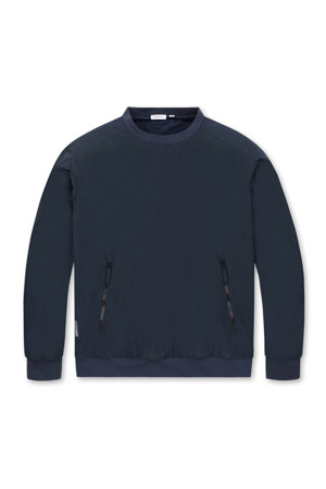 Air-ribstop Woven Zip-pocket Crewneck Sweatshirt