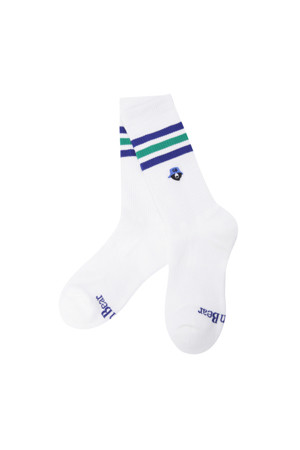 Hidden Logo Stripe Mid-Length Socks