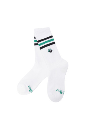 Hidden Logo Stripe Mid-Length Socks