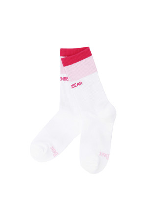 Color Block Front Logo Mid-length Socks (for Women)