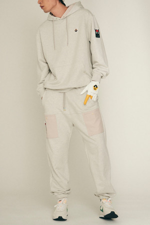 Woven Patched Sweat Pants