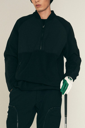 Stand Collar Hybrid Fleece Half Zip-up