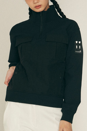 Woven Patched Half Zip-up (for Women)