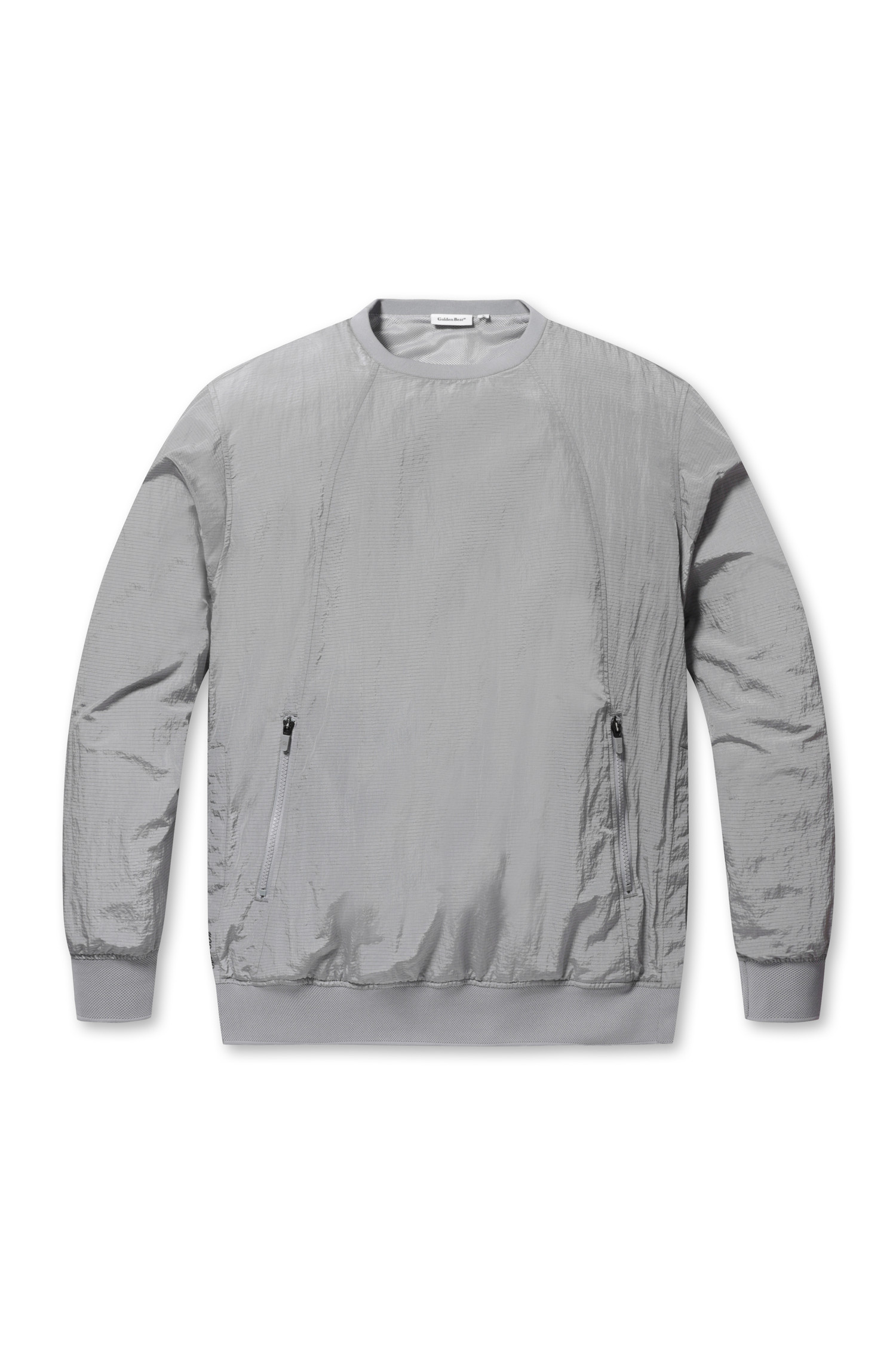 Wrinkled Nylon Metal Woven Sweatshirt_Golden Bear