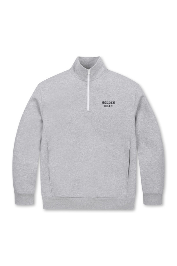 Golden Bear - 스웻셔츠 - (UNI) V Finger Graphic Half Zip-up Sweatshirt(Grey)