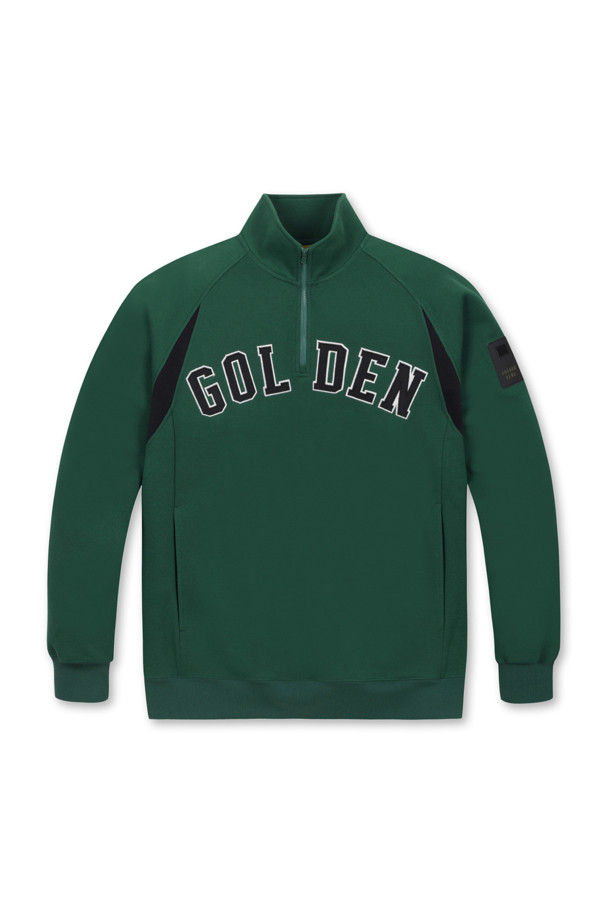 Golden Bear - 긴팔티셔츠 - (MEN) Color Blocked Half Zip Sweatshirt(Black)