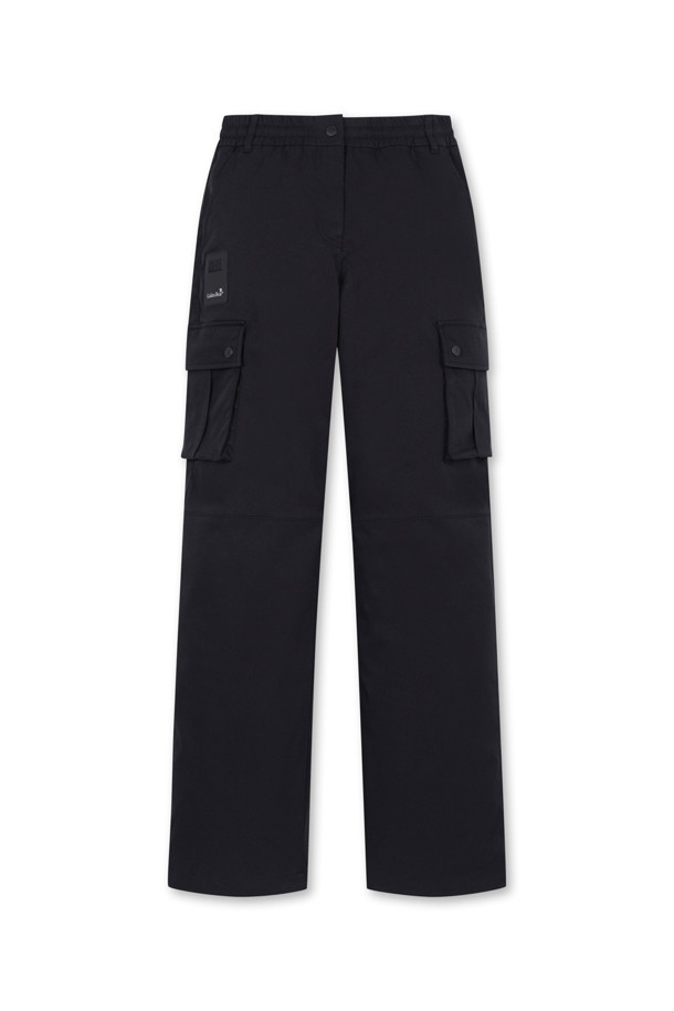 Golden Bear - 롱/미디팬츠 - (WOMEN) Semi-wide Fit Cargo Pocket Pants(Black)