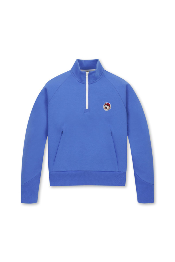 Golden Bear - 스웻셔츠 - (WOMEN) Reglan Sleeve Half Zip-up Sweatshirt(Blue)