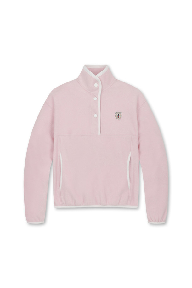 Golden Bear - 스웻셔츠 - (WOMEN) Button Neck Fleece SweatShirt(Pink)