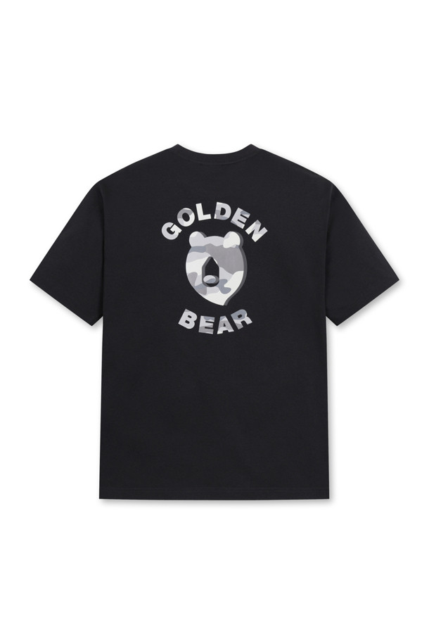 Golden Bear - 긴팔티셔츠 - [Re-Order](MEN) Camo Bear Graphic T-shirt