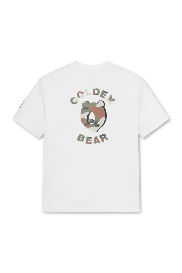 Golden Bear - 긴팔티셔츠 - [Re-Order](MEN) Camo Bear Graphic T-shirt