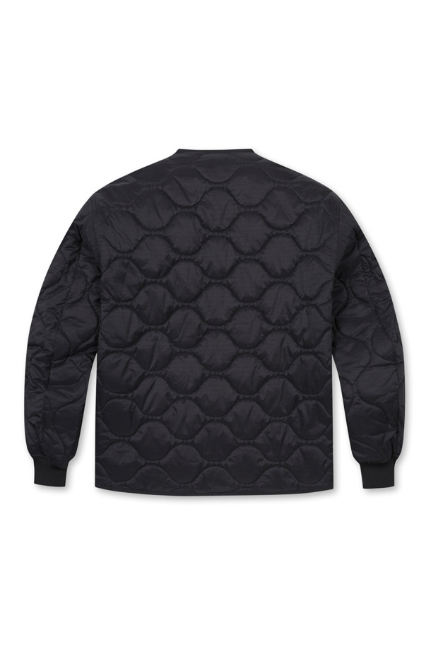 Golden Bear - 블루종/점퍼 - (MEN) Quilted V-neck Zip-up Jumper(Black)