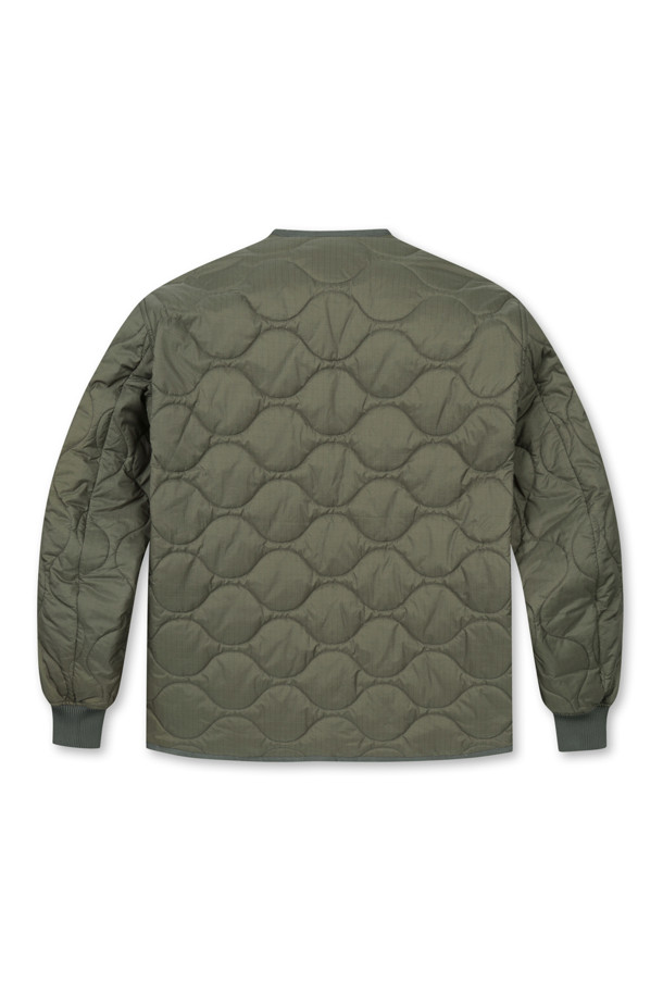 Golden Bear - 블루종/점퍼 - (MEN) Quilted V-neck Zip-up Jumper(Khaki)