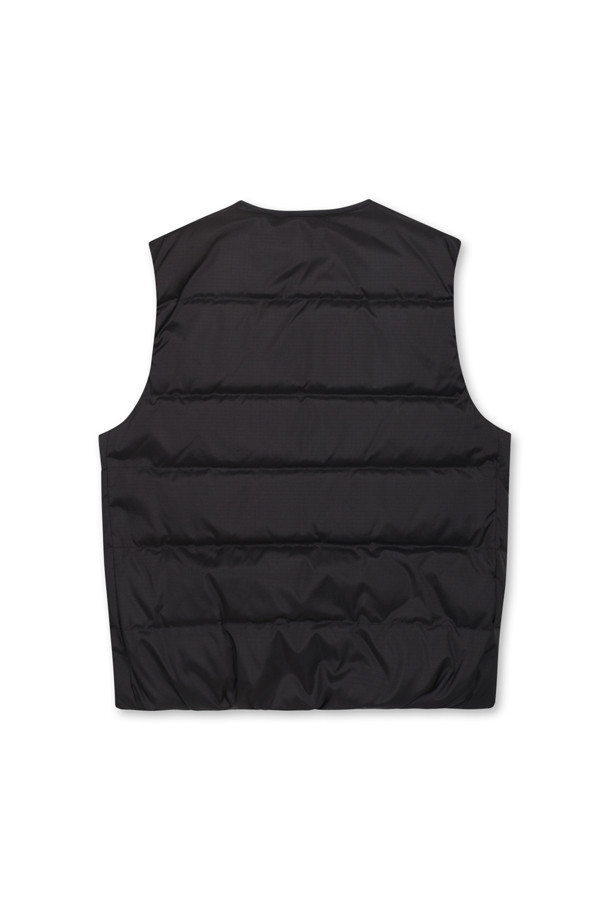 Golden Bear - 베스트 - (MEN) Collarless Round Zip up Vest(Black)