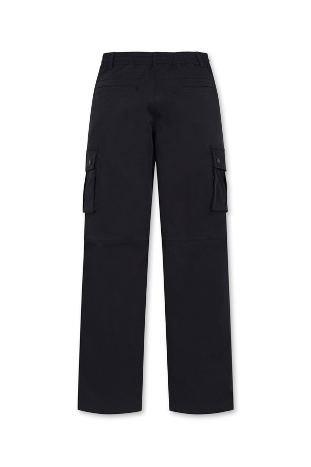 Golden Bear - 롱/미디팬츠 - (WOMEN) Semi-wide Fit Cargo Pocket Pants(Black)