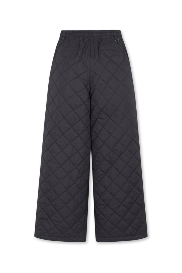 Golden Bear - 롱/미디팬츠 - (WOMEN) Quilted Wide Pants(Black)